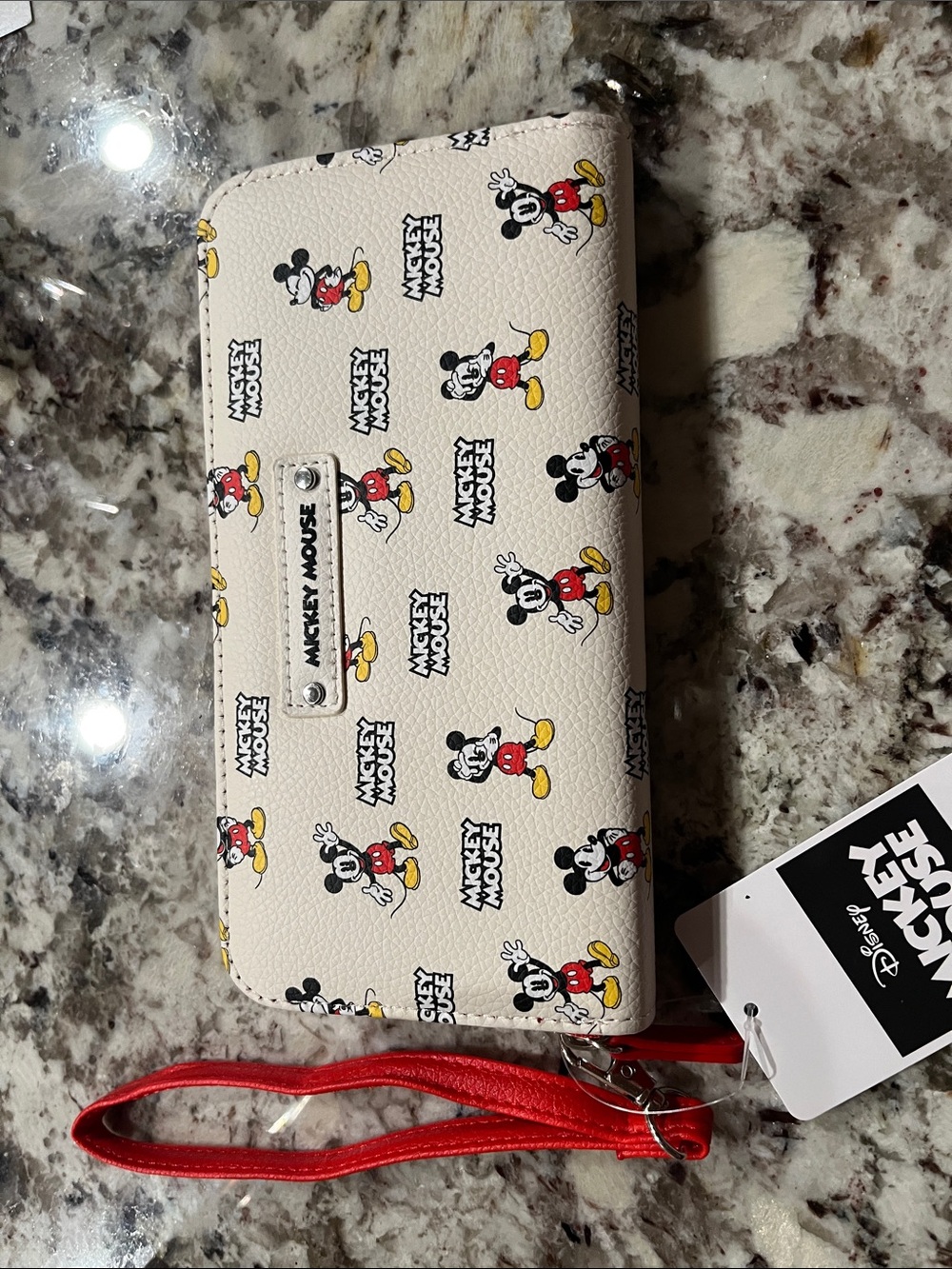 Disney Mickey Mouse Cream, Red & Yellow Wristlet Wallet